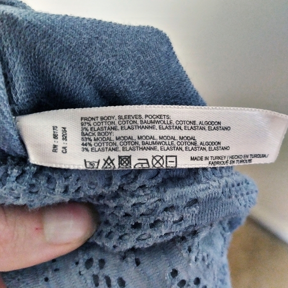 Anthropologie Saturday Sunday Sheer Blue Rinona Top Size XS - Picture 9 of 9